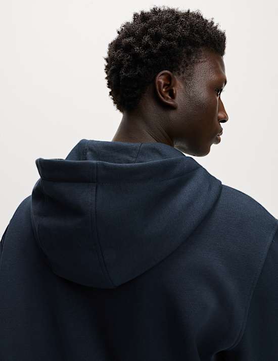 Cotton Rich Zip Through Hoodie