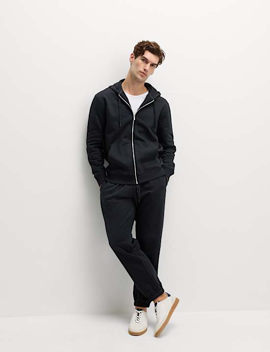 Cotton Rich Relaxed Zip Through Hoodie