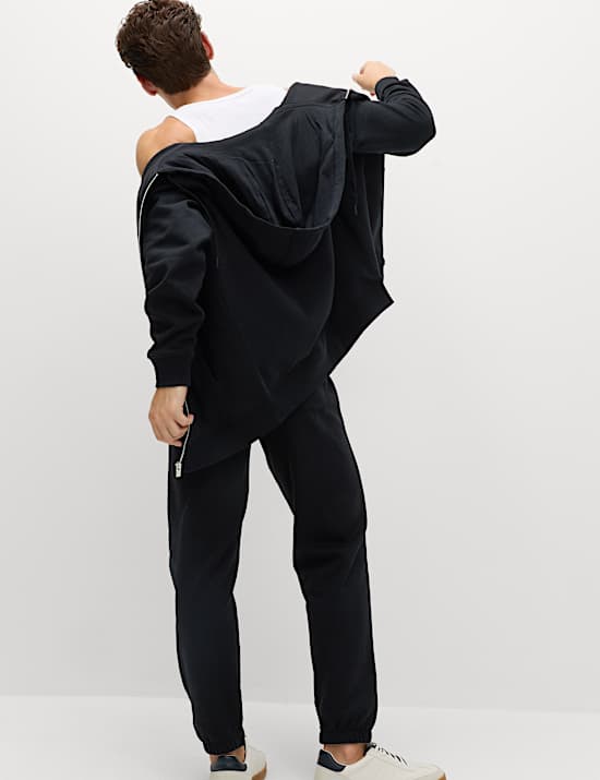 Cotton Rich Relaxed Zip Through Hoodie