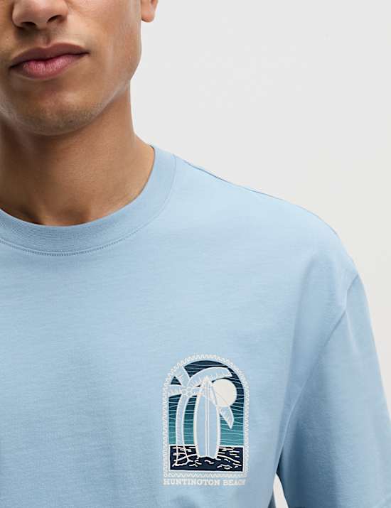 T-shirt με σχέδιο σανίδα του σερφ από 100% βαμβάκι