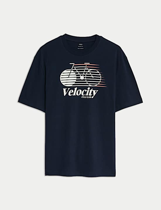 Pure Cotton Bike Print T-shirt