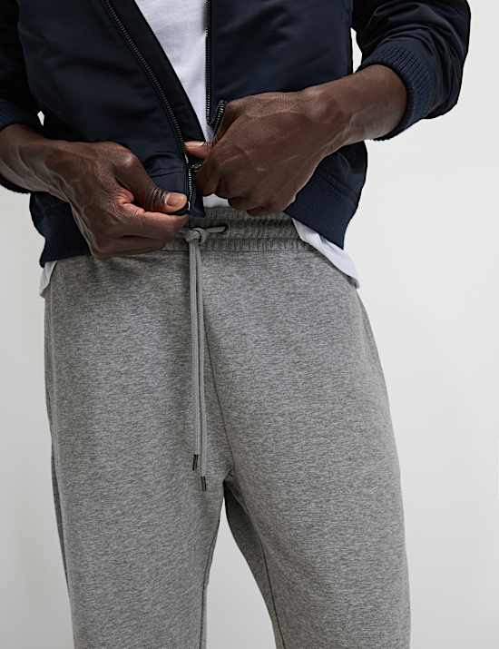 Pantalones deportivos de pata recta de algodón