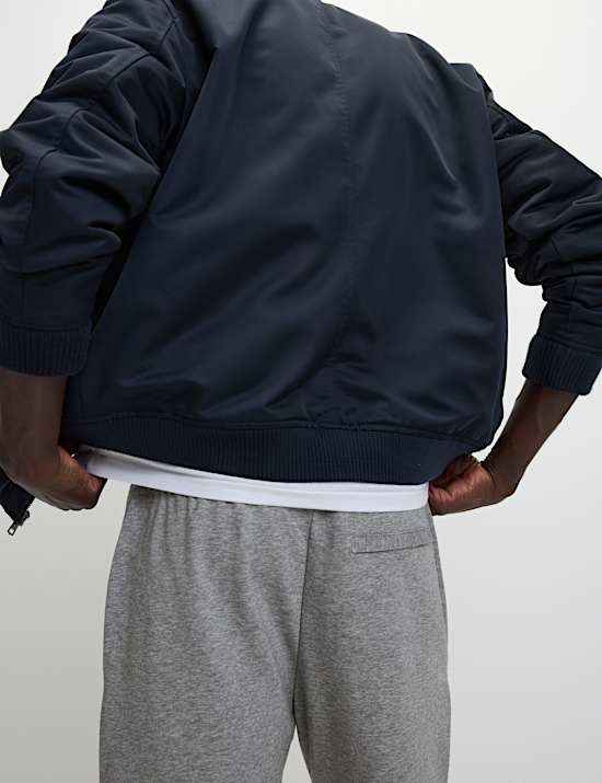 Pantalones deportivos de pata recta de algodón