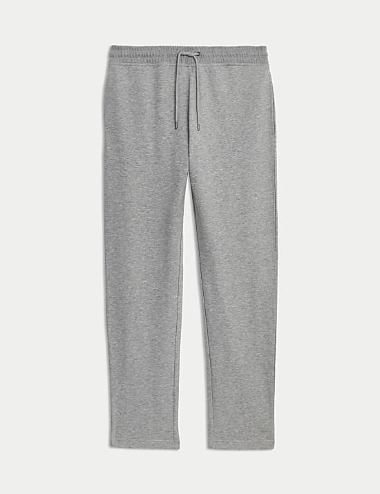 Pantalones deportivos de pata recta de algodón