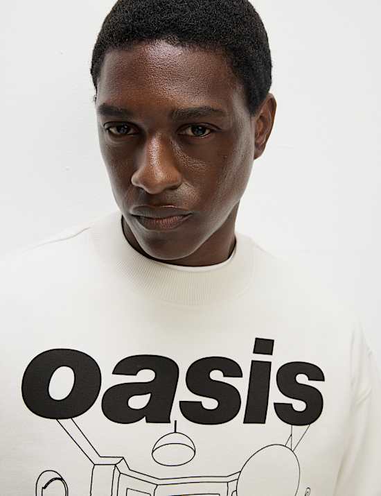 Cotton Rich Oasis Graphic Sweatshirt