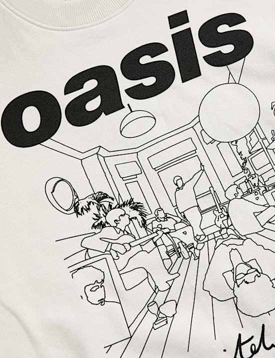 Cotton Rich Oasis Graphic Sweatshirt