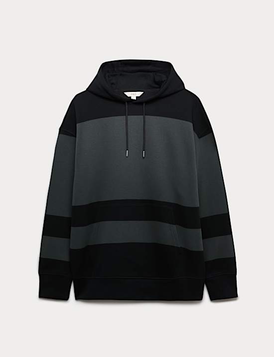 Pure Cotton Colour Block Hoodie