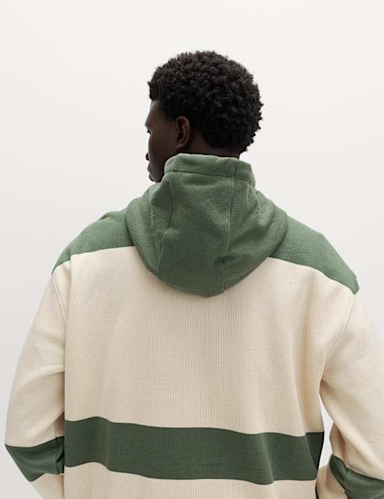 Pure Cotton Colour Block Hoodie