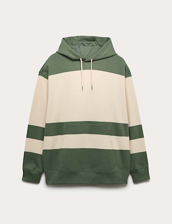 Pure Cotton Colour Block Hoodie
