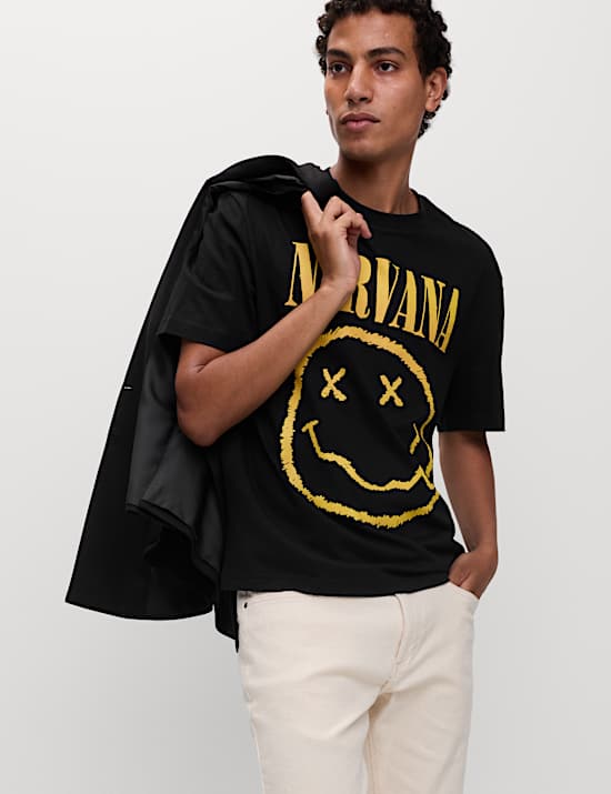 Zuiver katoenen T-shirt met Nirvana®-motief