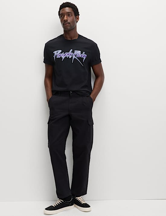 Pure Cotton Purple Rain Graphic T-Shirt