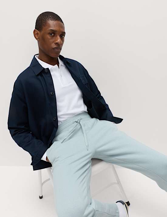 Cotton Rich Relaxed Fit Straight Leg Joggers