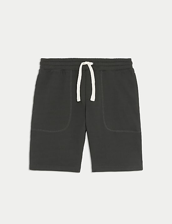 Pure Cotton Drawstring Jersey Shorts