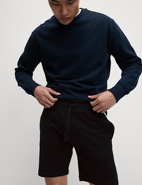 Pure Cotton Drawstring Jersey Shorts
