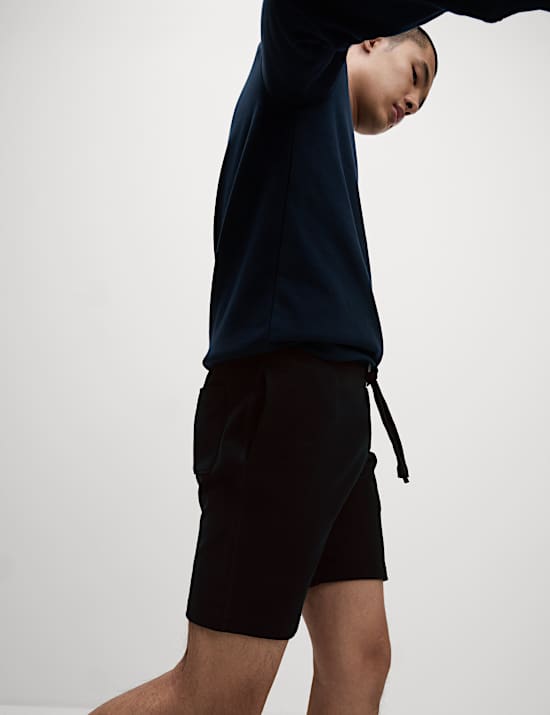 Pure Cotton Drawstring Jersey Shorts