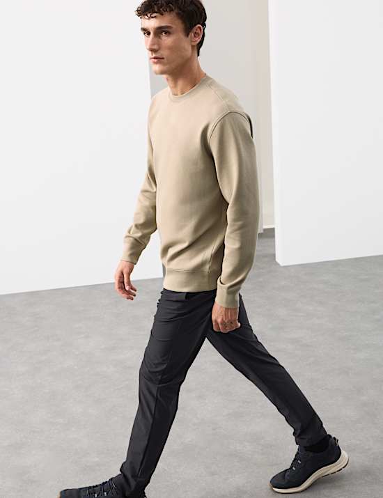 Sweatshirt mit rundem Ausschnitt und hohem Baumwollanteil