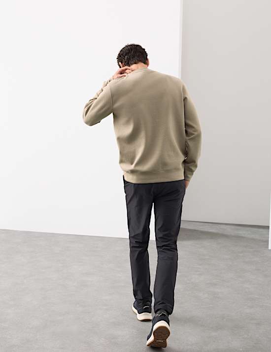 Sweatshirt mit rundem Ausschnitt und hohem Baumwollanteil