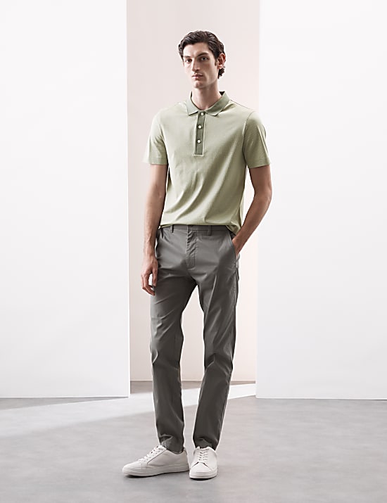 Pure Supima® Cotton Jacquard Polo Shirt