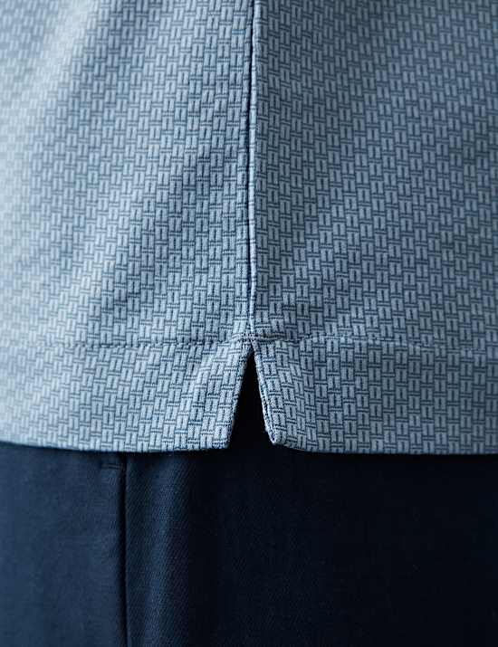 Poloshirt van zuiver Supima&reg;-katoen met jacquardmotief