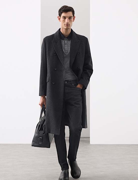 Polo texturizado de manga larga 100 % algodón