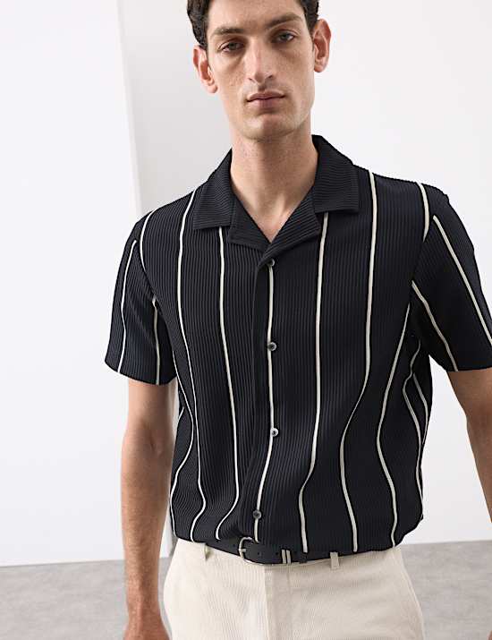 Ottoman poloshirt met knoopsluiting