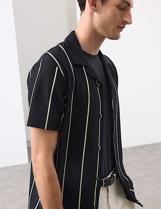 Ottoman poloshirt met knoopsluiting