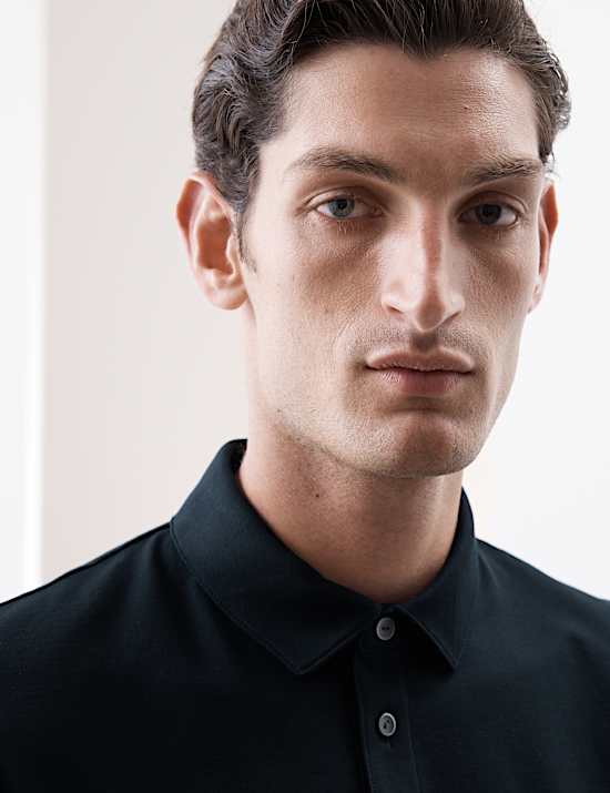 Pure Supima® Cotton Textured Polo Shirt