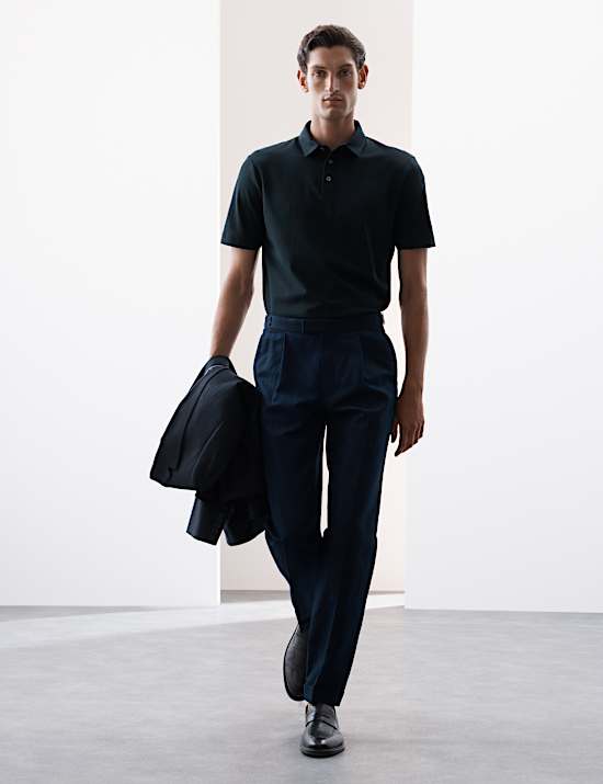 Pure Supima® Cotton Textured Polo Shirt