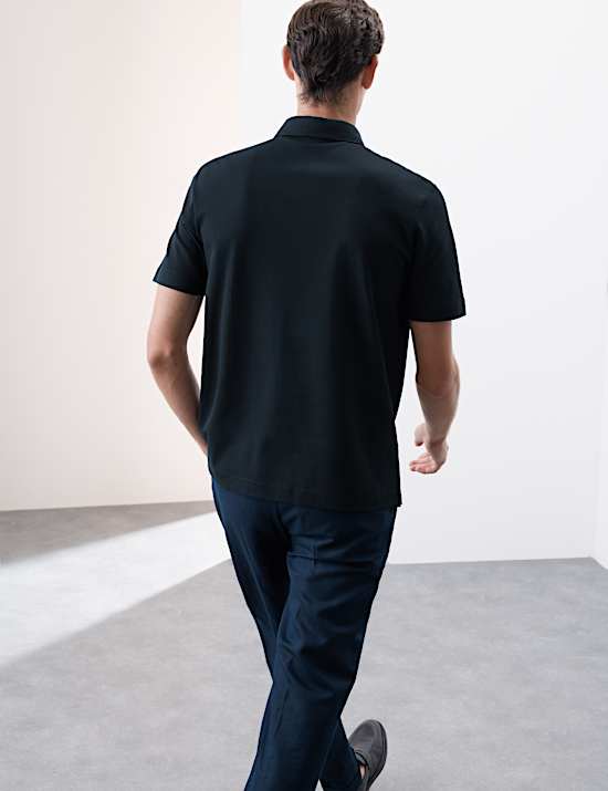 Pure Supima® Cotton Textured Polo Shirt