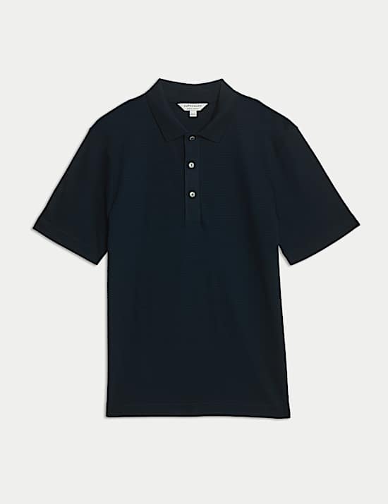 Pure Supima® Cotton Textured Polo Shirt