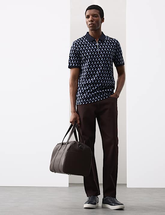 Μπλούζα με γεωμετρικό print από 100% βαμβάκι Supima®