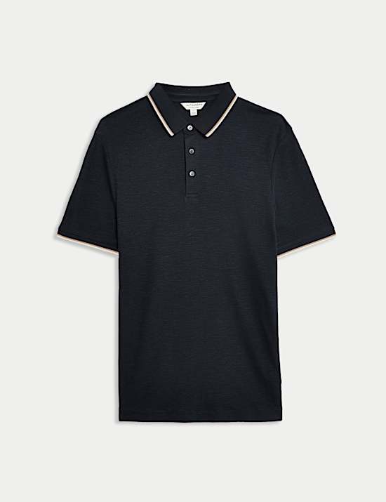Linen Blend Polo Shirt