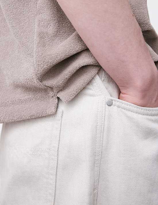 Πετσετέ μπλούζα πόλο με γιακά και υψηλή περιεκτικότητα σε βαμβάκι