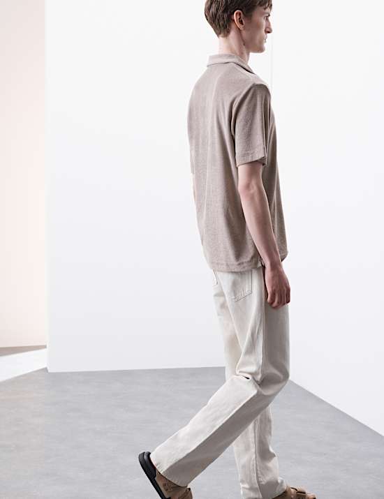 Πετσετέ μπλούζα πόλο με γιακά και υψηλή περιεκτικότητα σε βαμβάκι