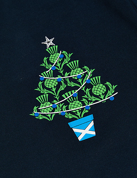 Pure Cotton Scotland Christmas Tree Sweatshirt