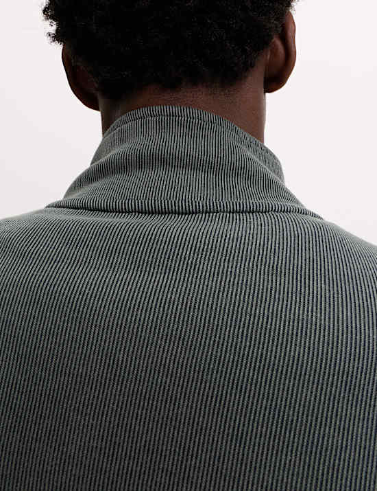 Cotton Rich Double Knit Half Zip Sweatshirt