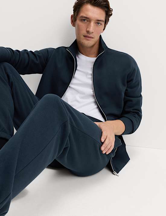 Brushed Cotton Rich Funnel Neck Sweatshirt