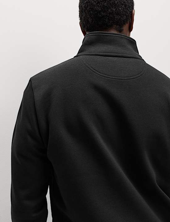 Brushed Cotton Rich Funnel Neck Sweatshirt