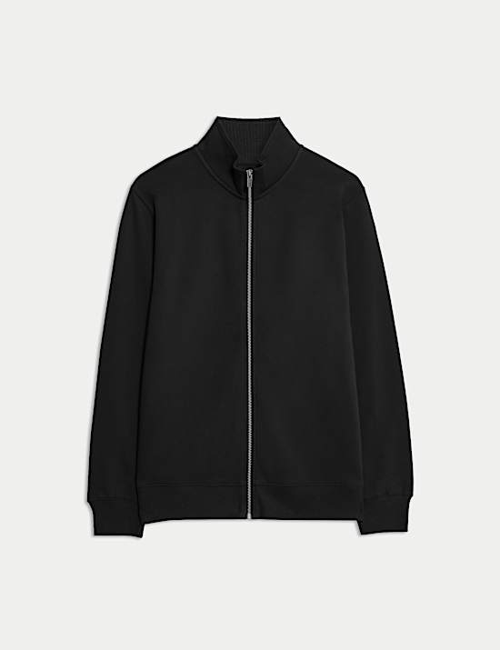 Brushed Cotton Rich Funnel Neck Sweatshirt