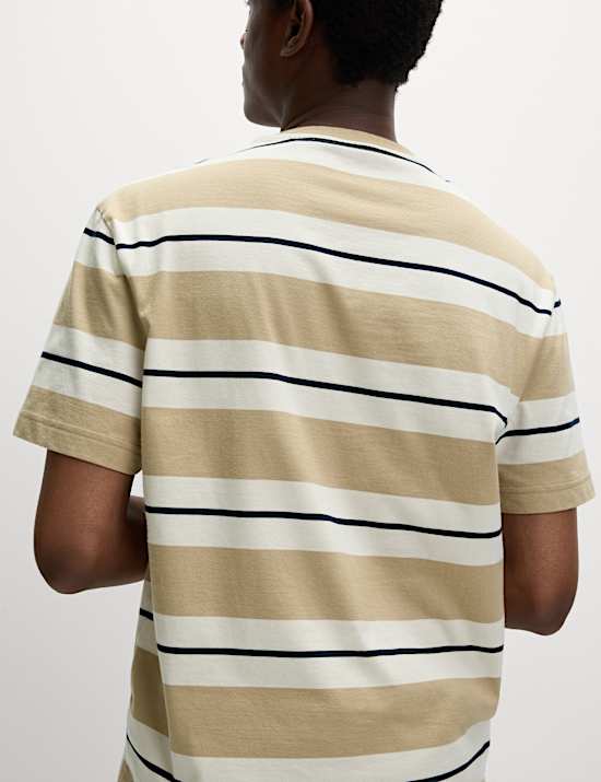 Pure Cotton Striped T-Shirt