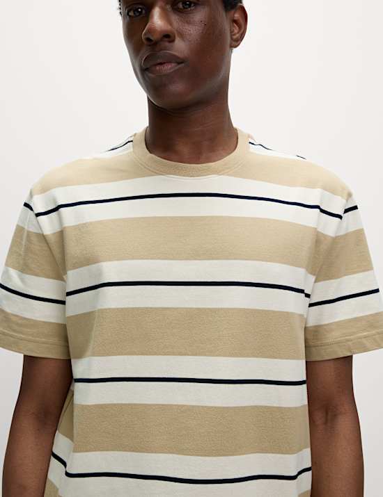 Pure Cotton Striped T-Shirt