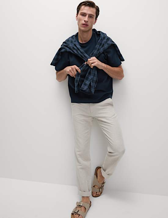 Relaxed Pure Cotton Waffle T-Shirt