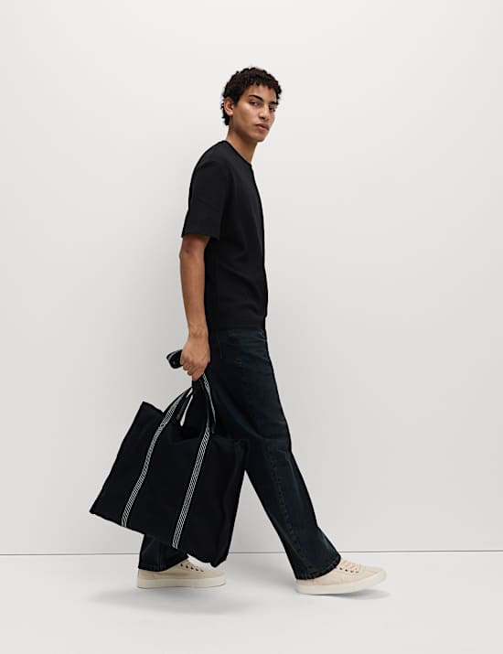 Relaxed Pure Cotton Waffle T-Shirt