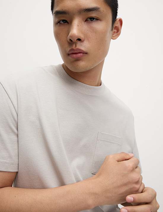Pure Cotton Midweight Pocket T-shirt
