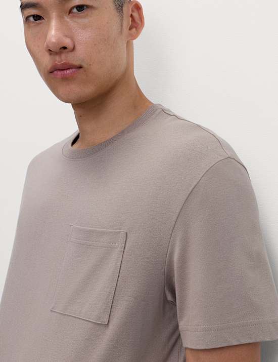 Pure Cotton Midweight Pocket T-shirt