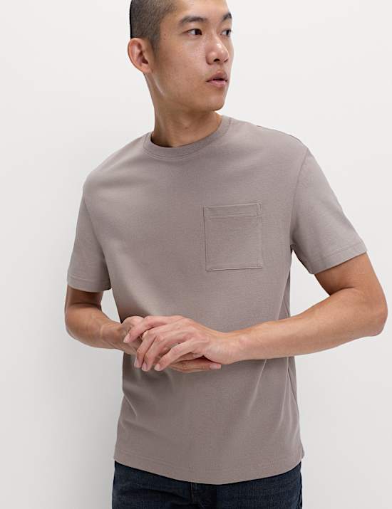 Pure Cotton Midweight Pocket T-shirt
