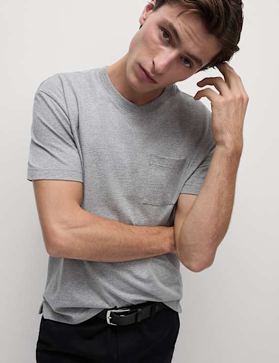Pure Cotton Midweight Pocket T-shirt