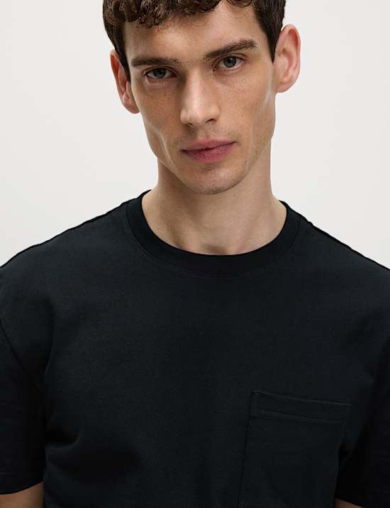 T-shirt με τσέπη από 100% βαμβάκι μεσαίου βάρους