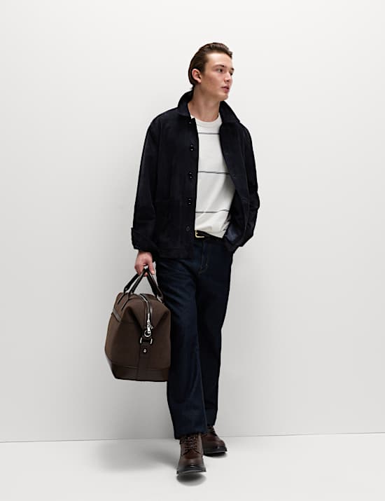 Pure Cotton Striped Relaxed Crew Neck T-Shirt