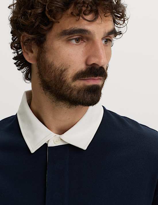 Gestreiftes Rugby-Hemd aus reiner Baumwolle